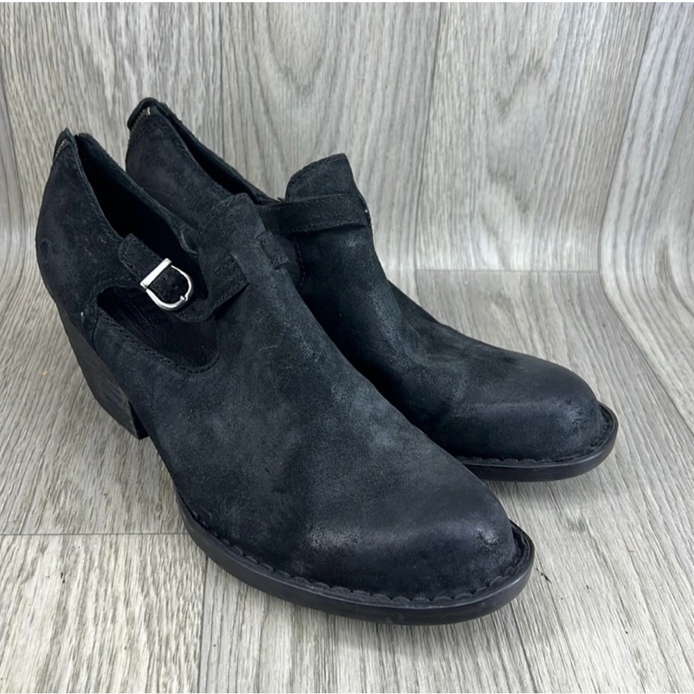 Born Women's Black Suede Ankle Booties